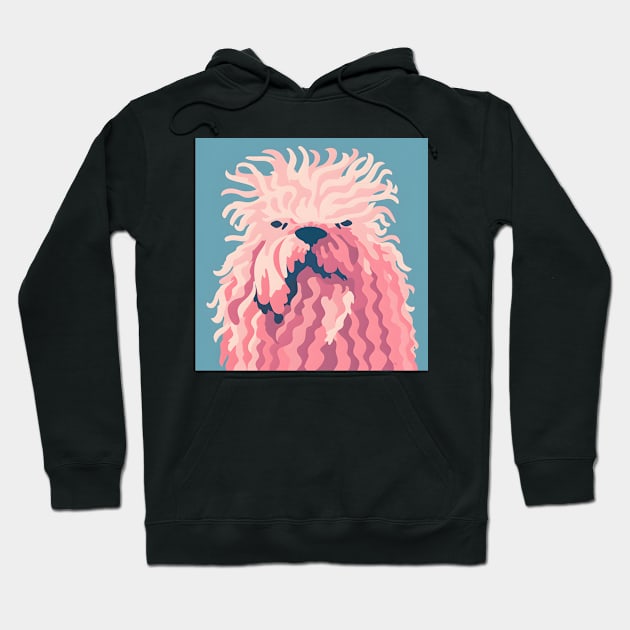 70s Puli Vibes: Pastel Pup Parade Hoodie by NatashaCuteShop